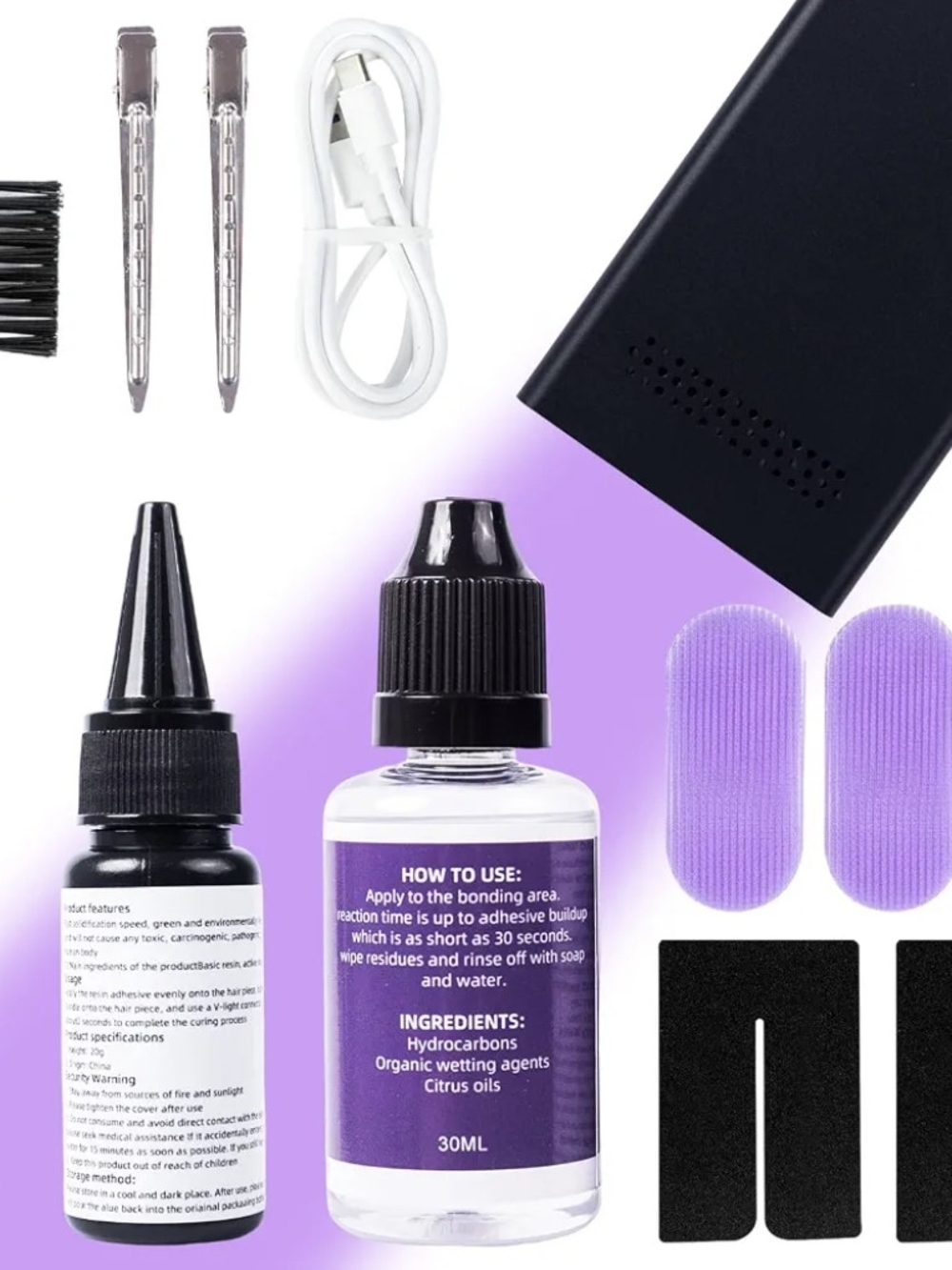 (45)

UV Light Hair Extensions Kit, UV Light hair Extension Machine*1， UV light